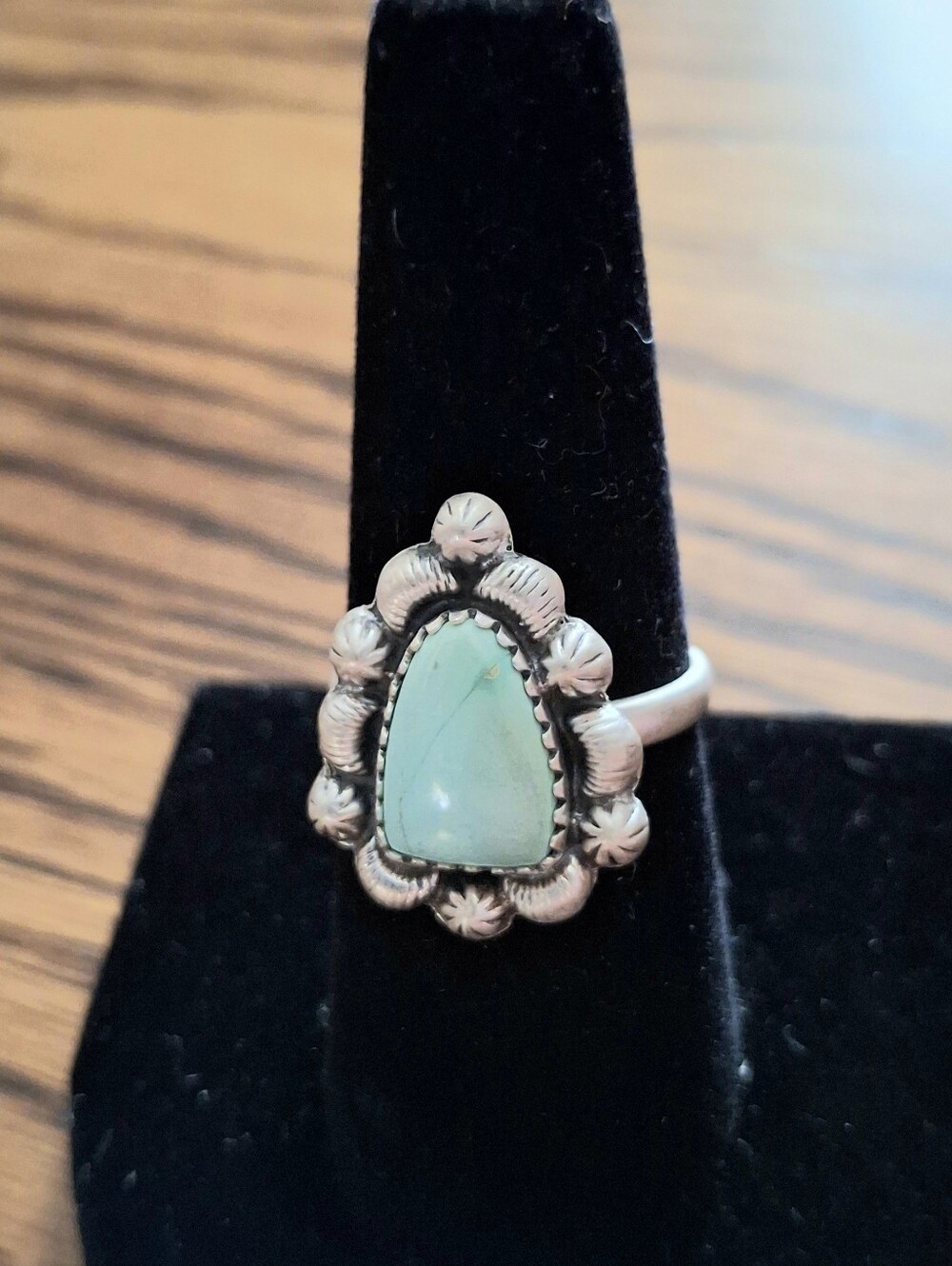 Turquoise Natural Stone Sterling Silver Hardware Size 7.5